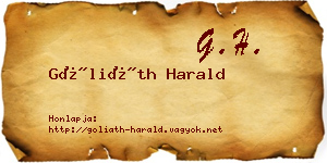 Góliáth Harald névjegykártya